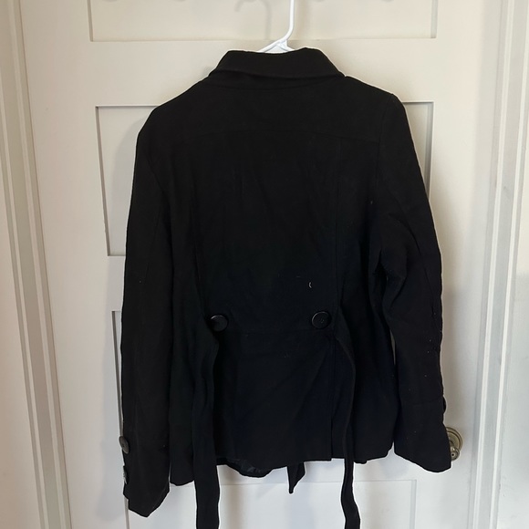 Miss LiLi Black Trench Coat With Belt - Picture 4 of 5